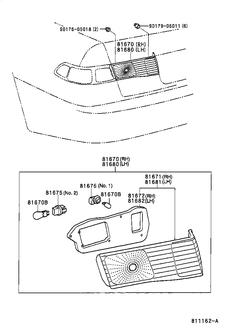81671-AA040 LENS, BACK-UP LAMP, RH product image