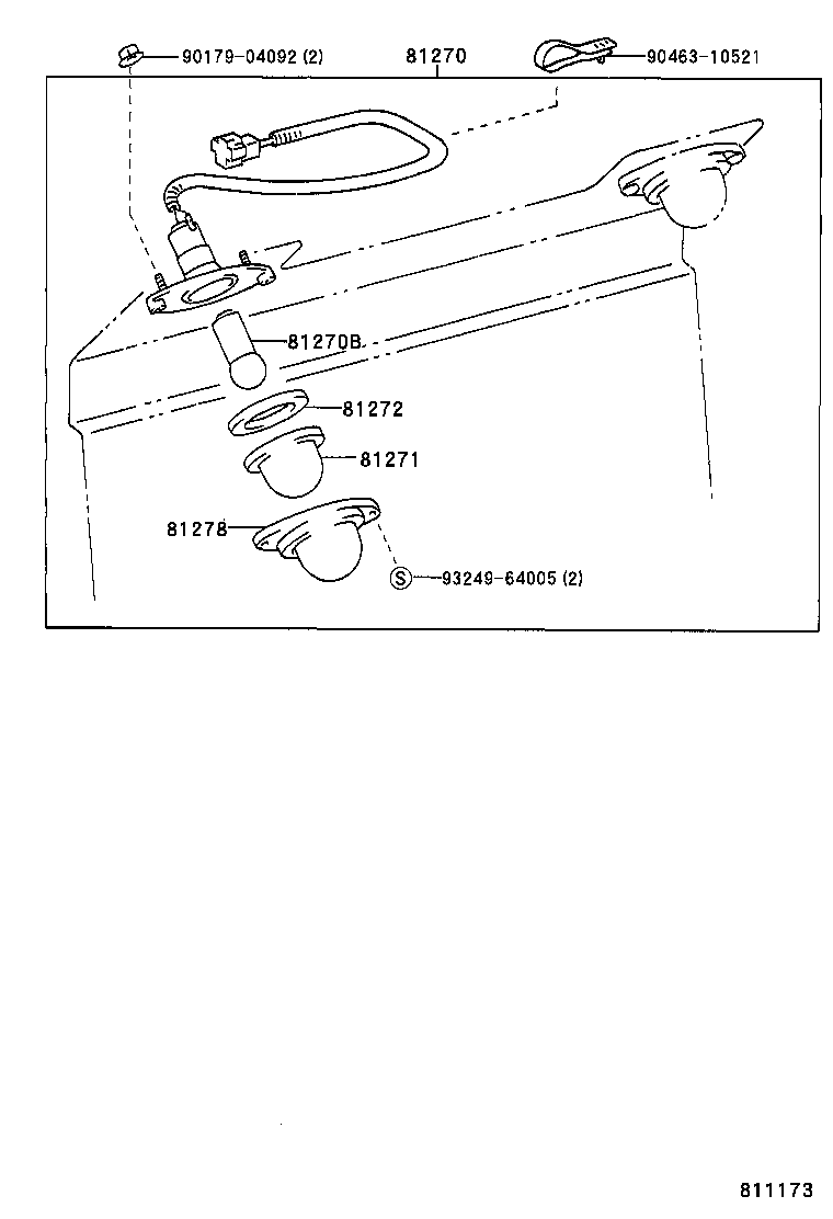 81270-60250 LAMP ASSY, LICENSE PLATE product image