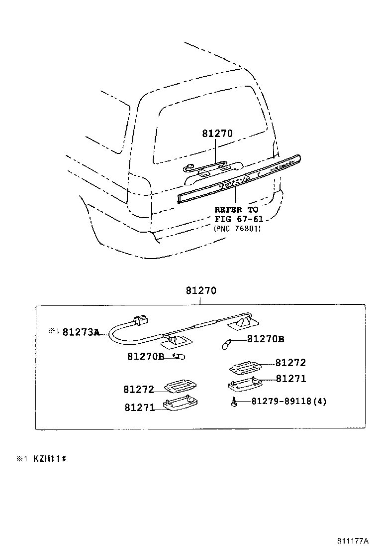 81270-26050 LAMP ASSY, LICENSE PLATE product image