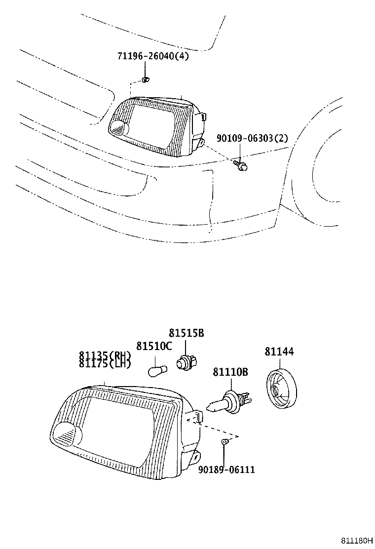 53271-26010 BRACKET, HEADLAMP MOUNTING product image