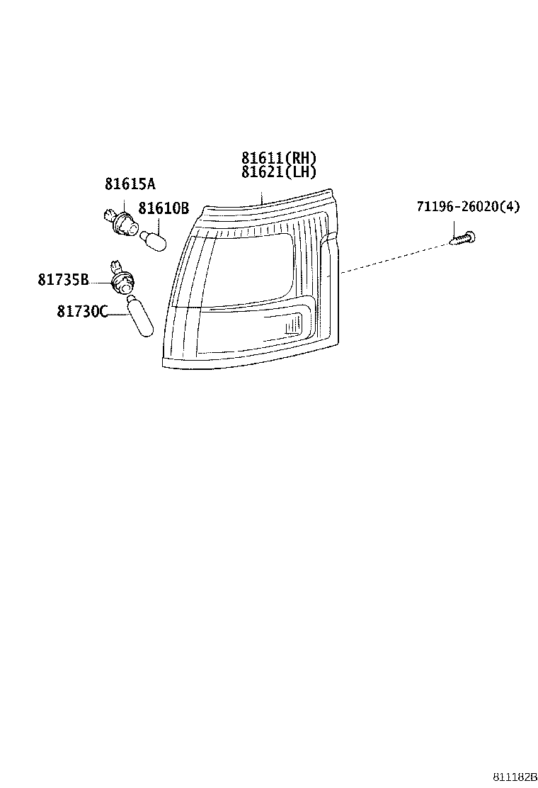 81611-26040 LENS, PARKING & CLEARANCE LAMP, RH product image