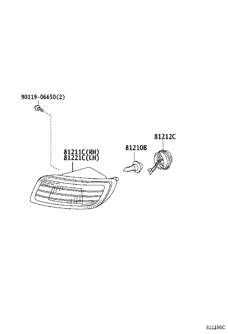 81211-33050 LAMP UNIT, FOG LAMP, RH product image