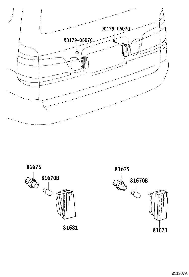 81671-26030 LENS, BACK-UP LAMP, RH product image