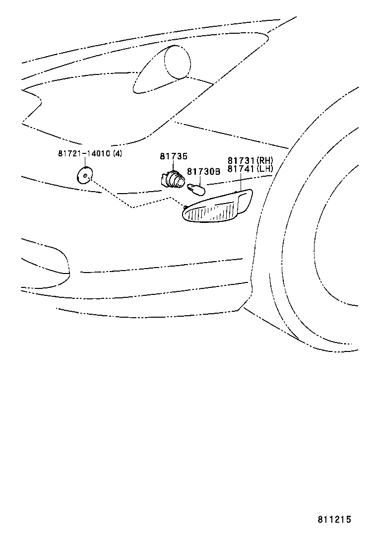 81731-20240 LENS, SIDE TURN SIGNAL LAMP, RH product image