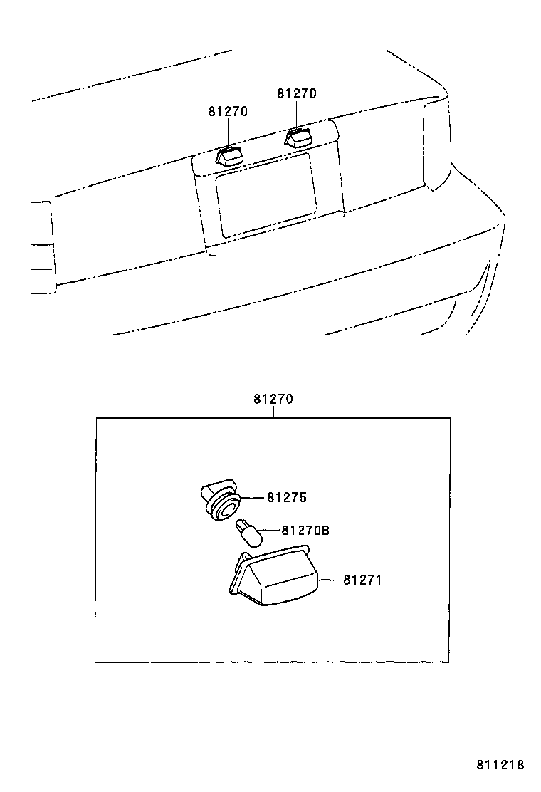 81691-20100 LENS, LICENSE PLATE LAMP product image