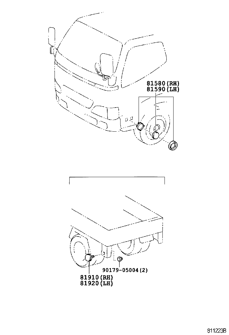 81590-37030 REFLECTOR ASSY, REFLEX SIDE, LH product image