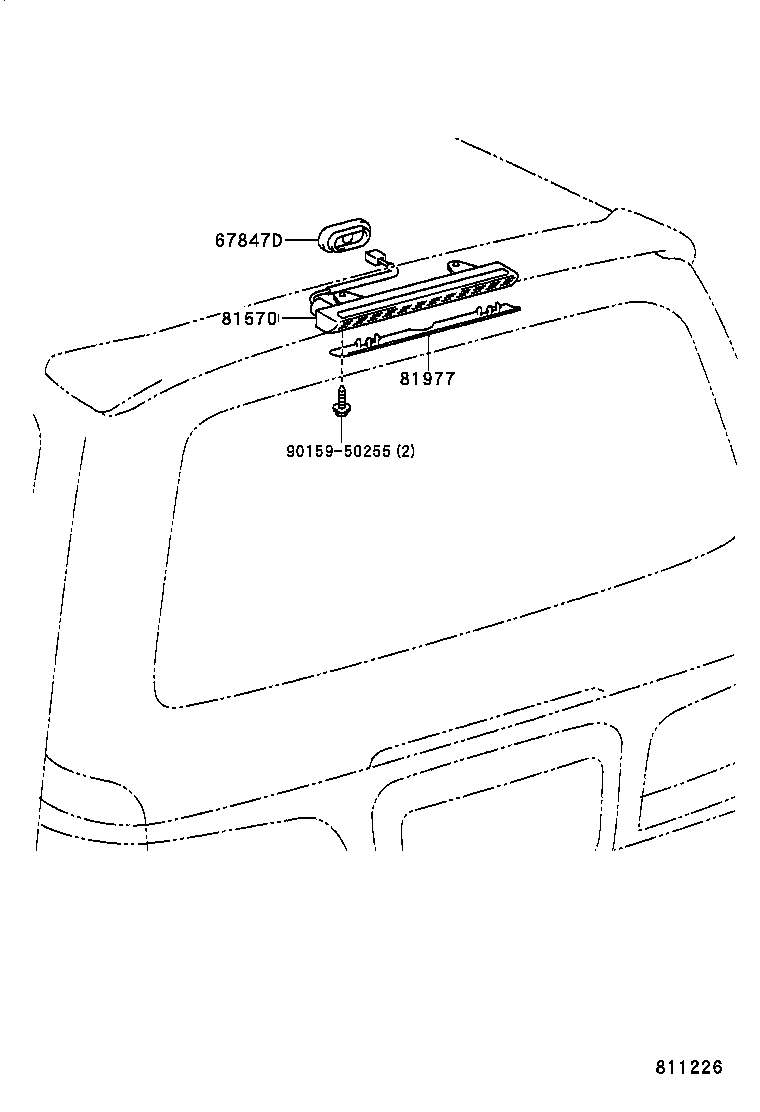 81570-26080 LAMP ASSY, CENTER STOP product image