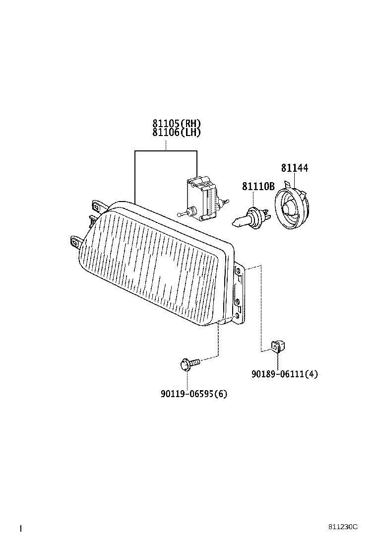 81106-37320 HOUSING SUB-ASSY, HEADLAMP, LH product image