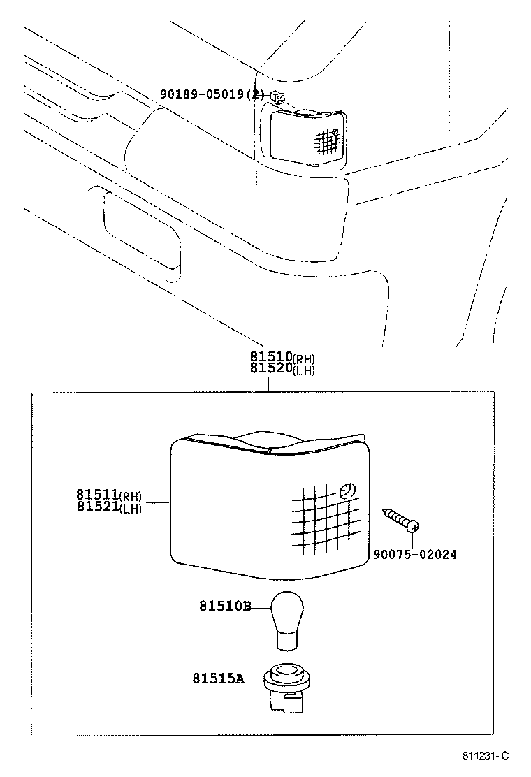 81511-37071 LENS, FRONT TURN SIGNAL LAMP, RH product image