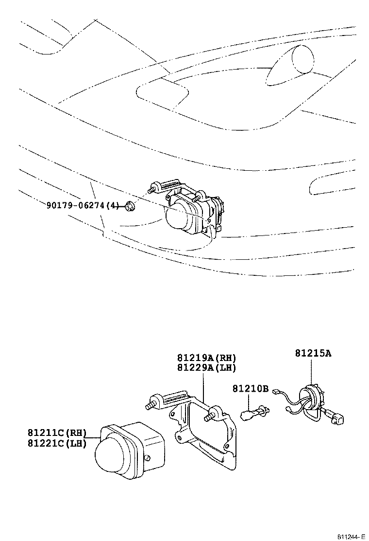 Toyota 81219-20430 BRACKET, FOG LAMP, RH