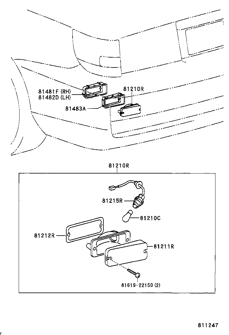 81591-20210 LENS, REAR FOG LAMP product image