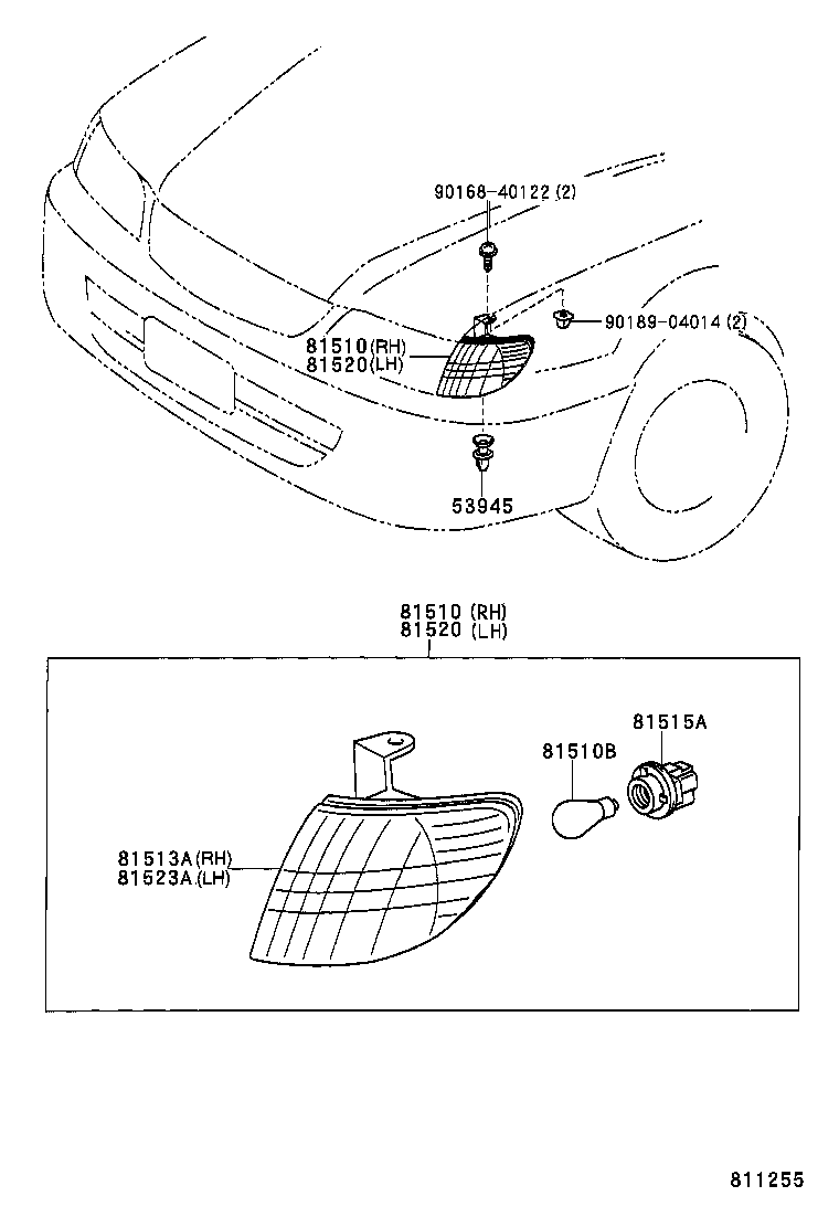 90069-81001 PLUG ASSY, FRONT TURN SIGNAL LAMP product image