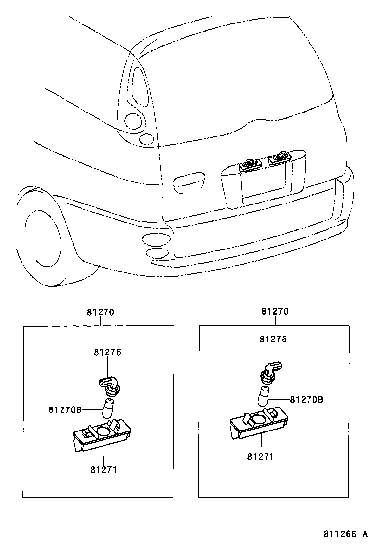 90075-99005 SOCKET AND WIRE, LICENSE PLATE LAMP product image