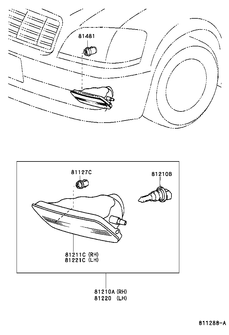 81481-28040 BRACKET, FOG LAMP product image