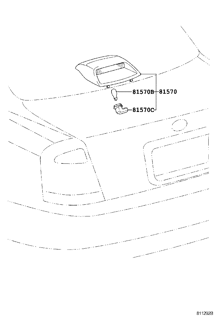 81570-31020 LAMP ASSY, CENTER STOP product image