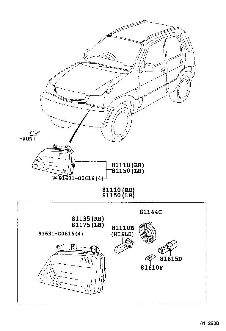 90049-51141 BULB(FOR HEADLAMP, NO.1) product image