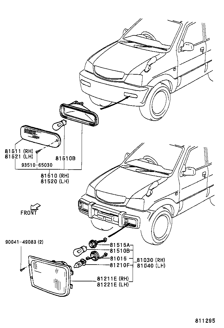 81515-87204 PLUG ASSY, FRONT TURN SIGNAL LAMP product image