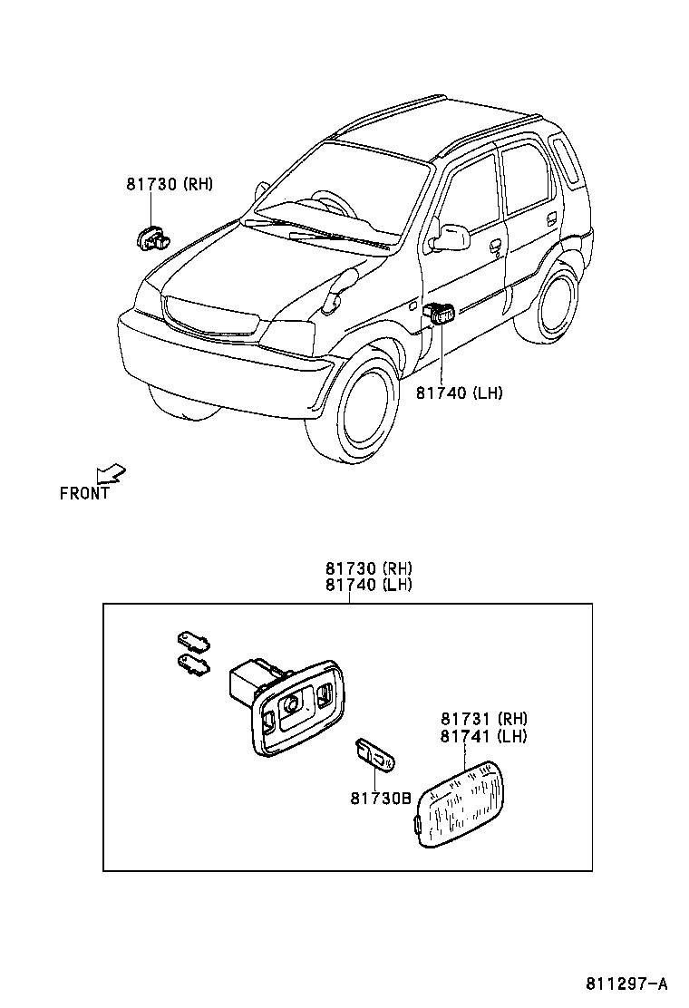 81731-87706 LENS, SIDE TURN SIGNAL LAMP, RH product image
