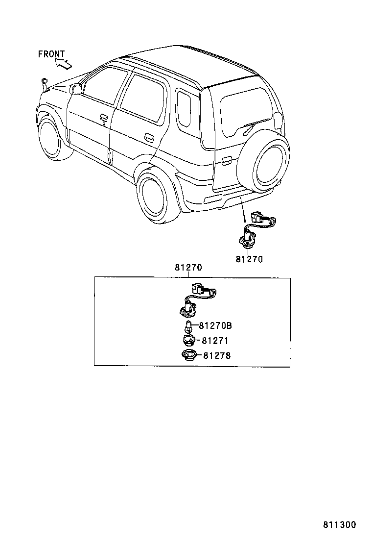 90049-51159 BULB (FOR LICENSE PLATE LAMP) product image