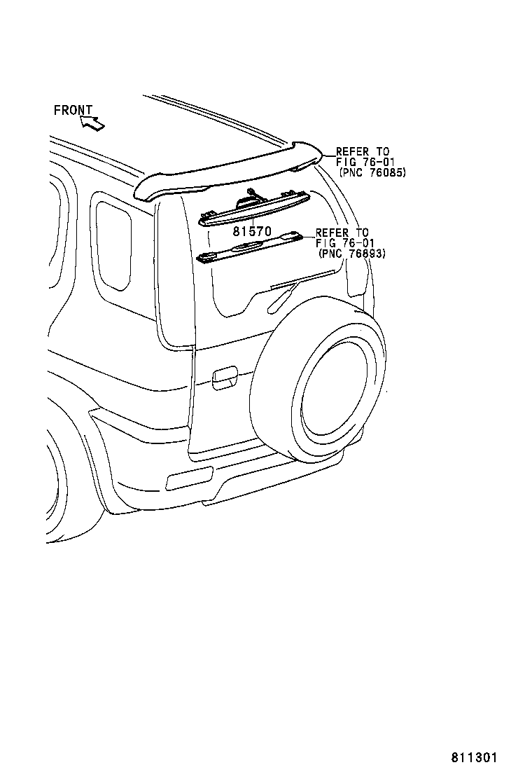 81570-87402 LAMP ASSY, CENTER STOP product image