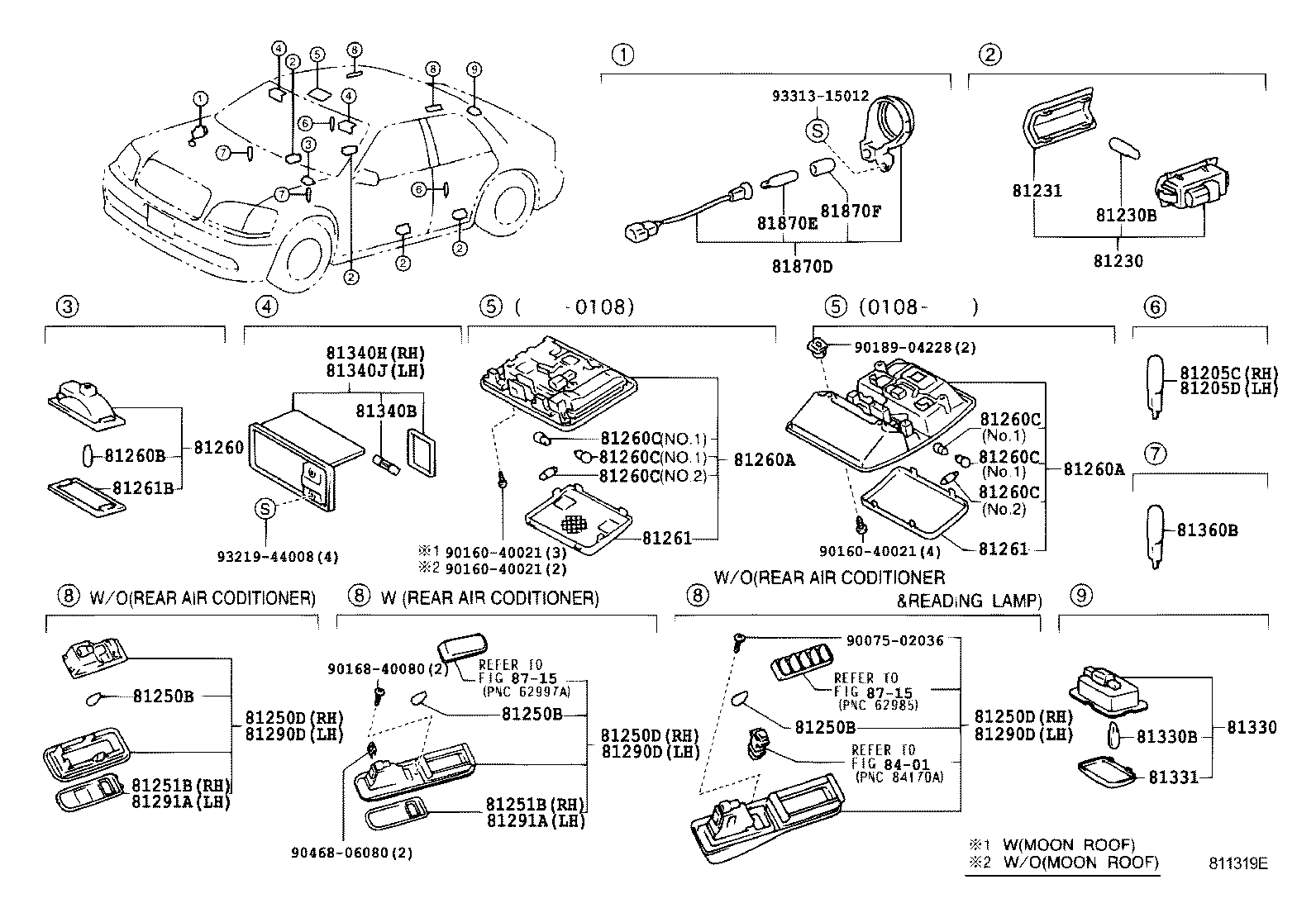 81870-30120 LAMP ASSY, KEY CYLINDER product image