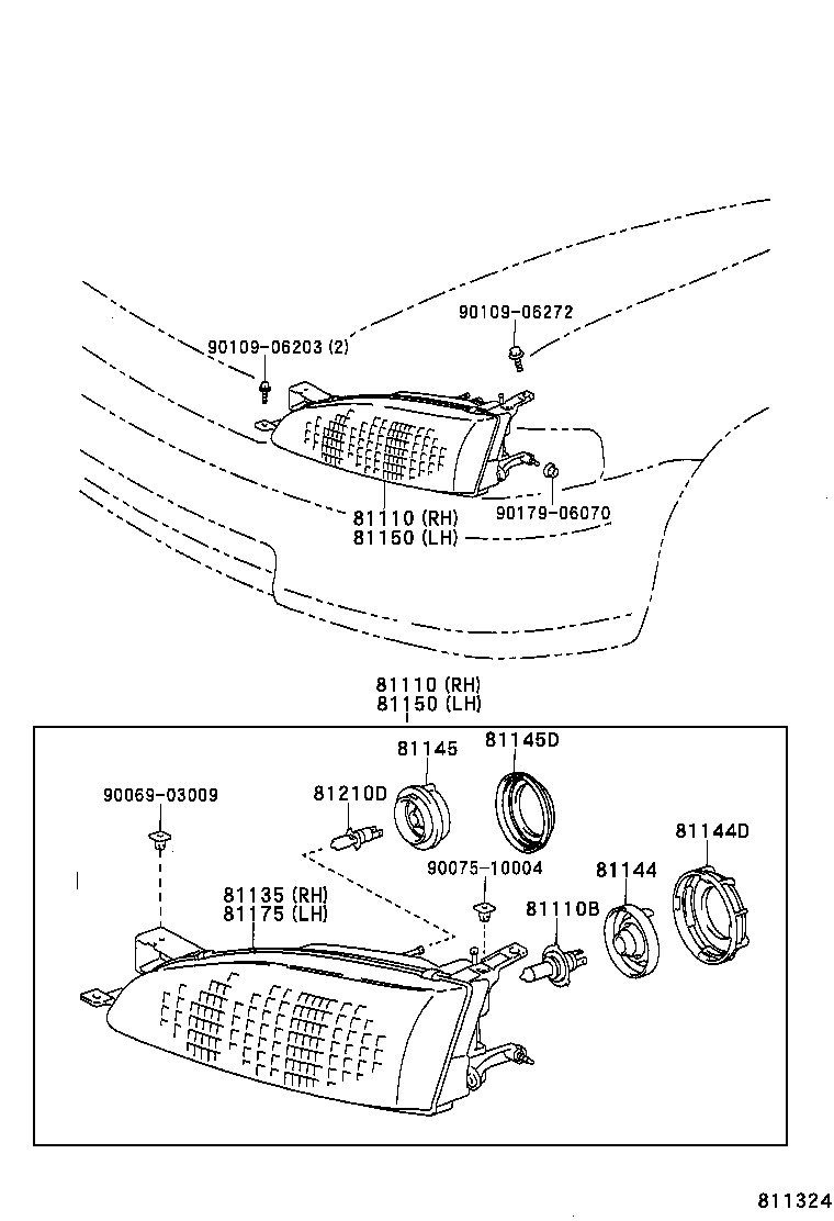 81118-06010 CAP, HEADLAMP LOCKING product image