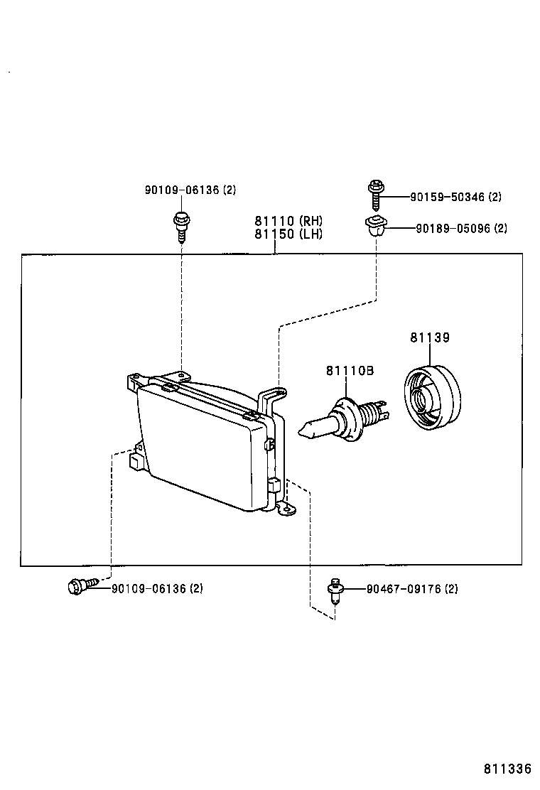 81150-0B090 HEADLAMP ASSY, LH product image