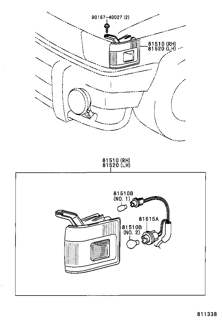 81515-0B040 PLUG ASSY, FRONT TURN SIGNAL LAMP product image
