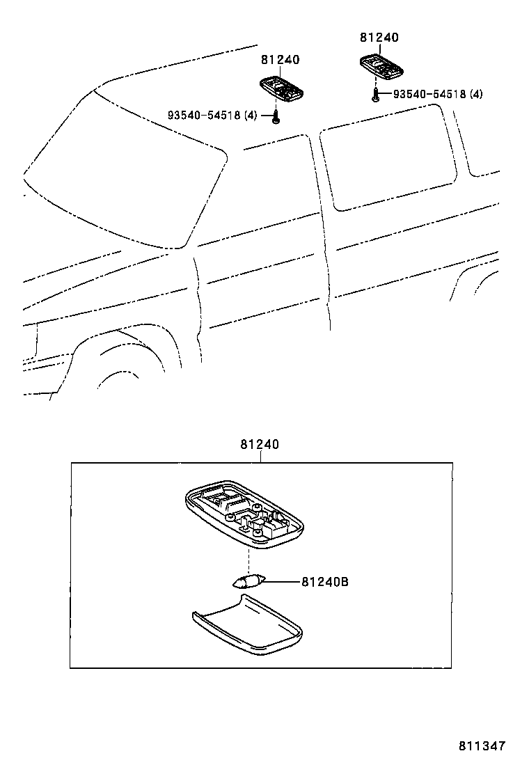 81240-0B060-B0 LAMP ASSY, ROOM, NO.1 product image