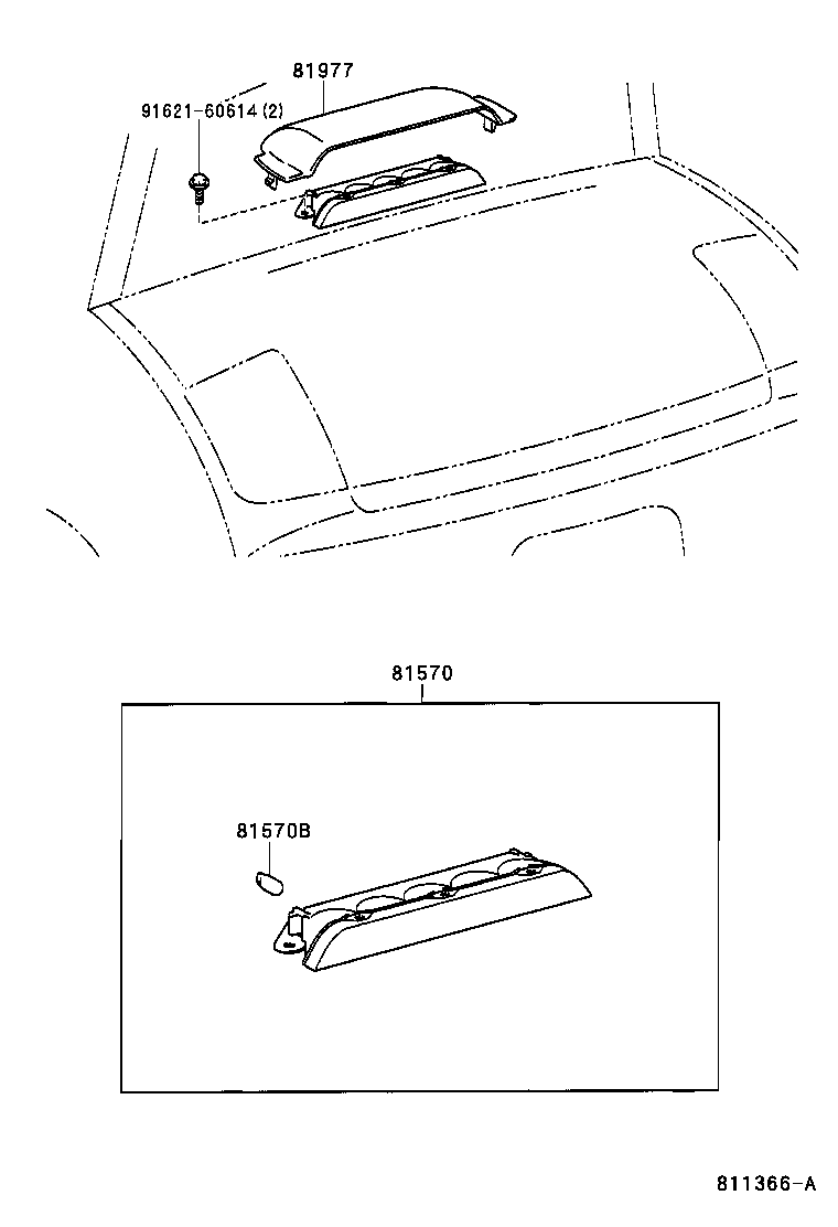 81570-52070 LAMP ASSY, CENTER STOP product image