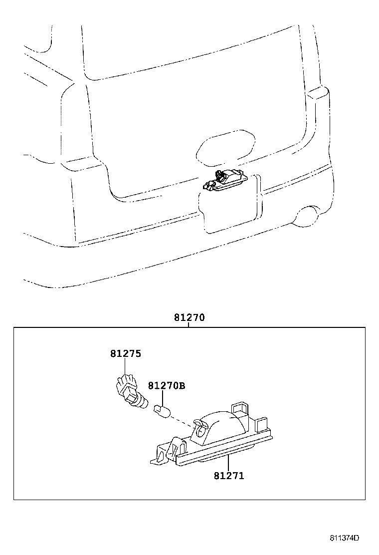 81271-52040 LENS, LICENSE PLATE LAMP product image