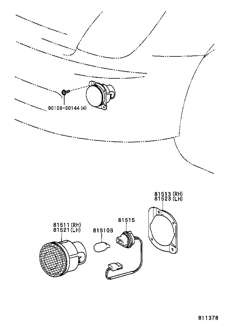 81511-52010 LENS, FRONT TURN SIGNAL LAMP, RH product image