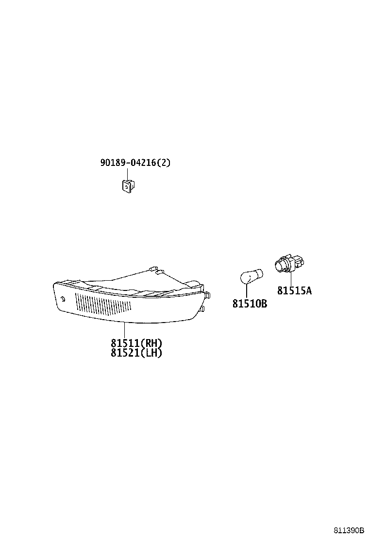81521-21020 LENS, FRONT TURN SIGNAL LAMP, LH product image
