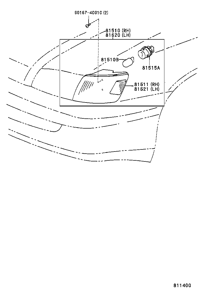 81510-20830 LAMP ASSY, FRONT TURN SIGNAL, RH product image