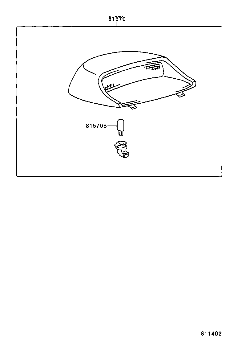 81570-20350-B0 LAMP ASSY, CENTER STOP product image