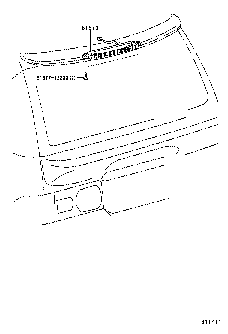 81570-44060 LAMP ASSY, CENTER STOP product image