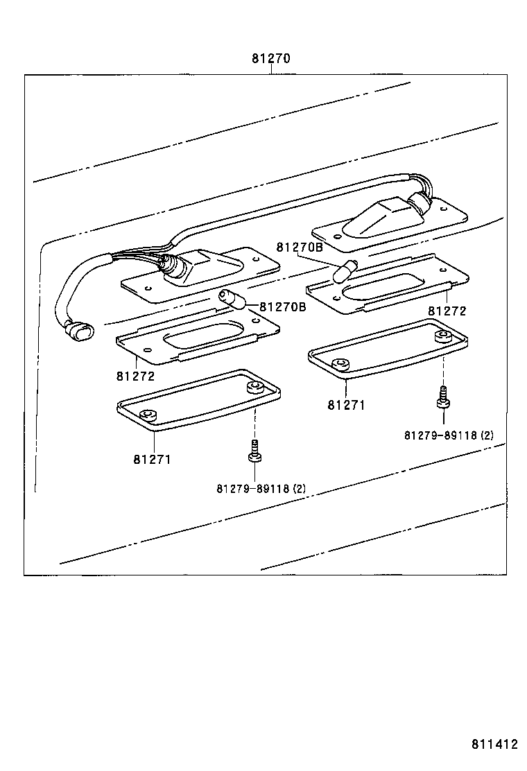 81275-35100 SOCKET AND WIRE, LICENSE PLATE LAMP product image