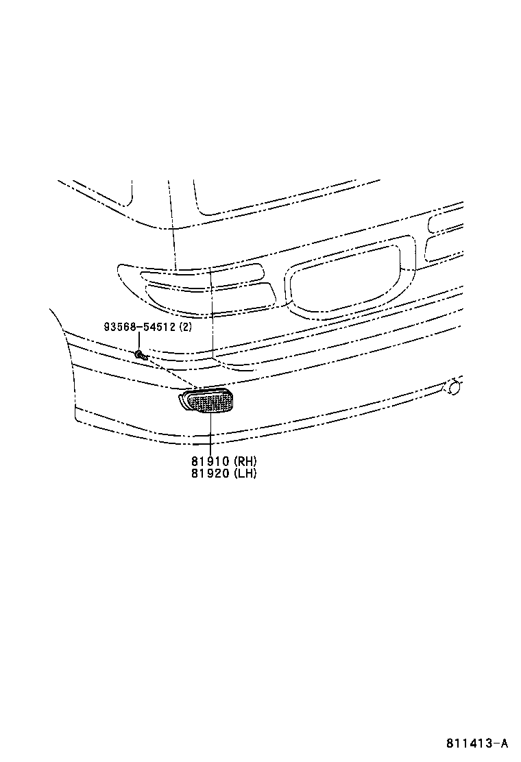81910-28010 REFLECTOR ASSY, REFLEX, RH product image