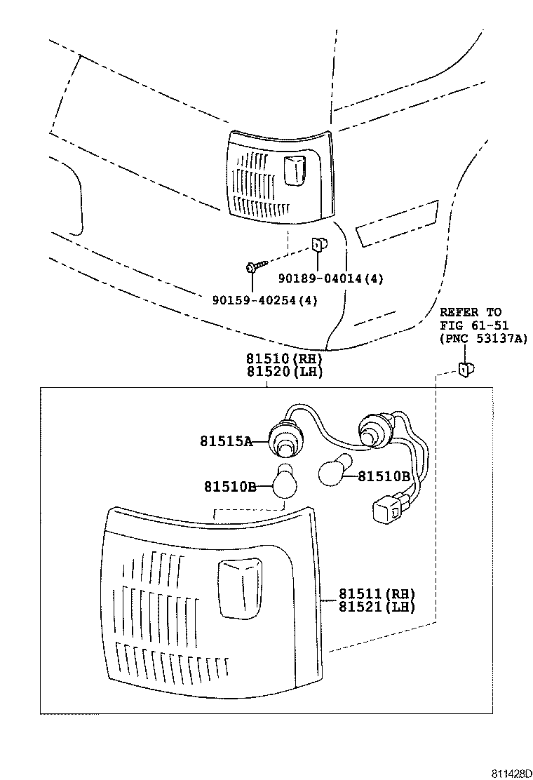 81520-25080 LAMP ASSY, FRONT TURN SIGNAL, LH product image