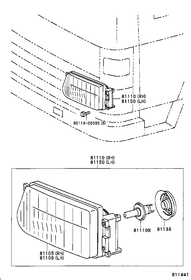 81105-37010 HOUSING SUB-ASSY, HEADLAMP, RH product image