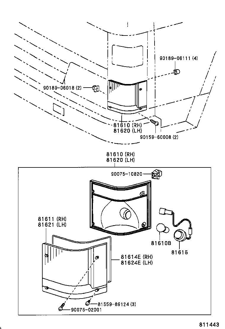 81610-37060 LAMP ASSY, PARKING & CLEARANCE, RH product image