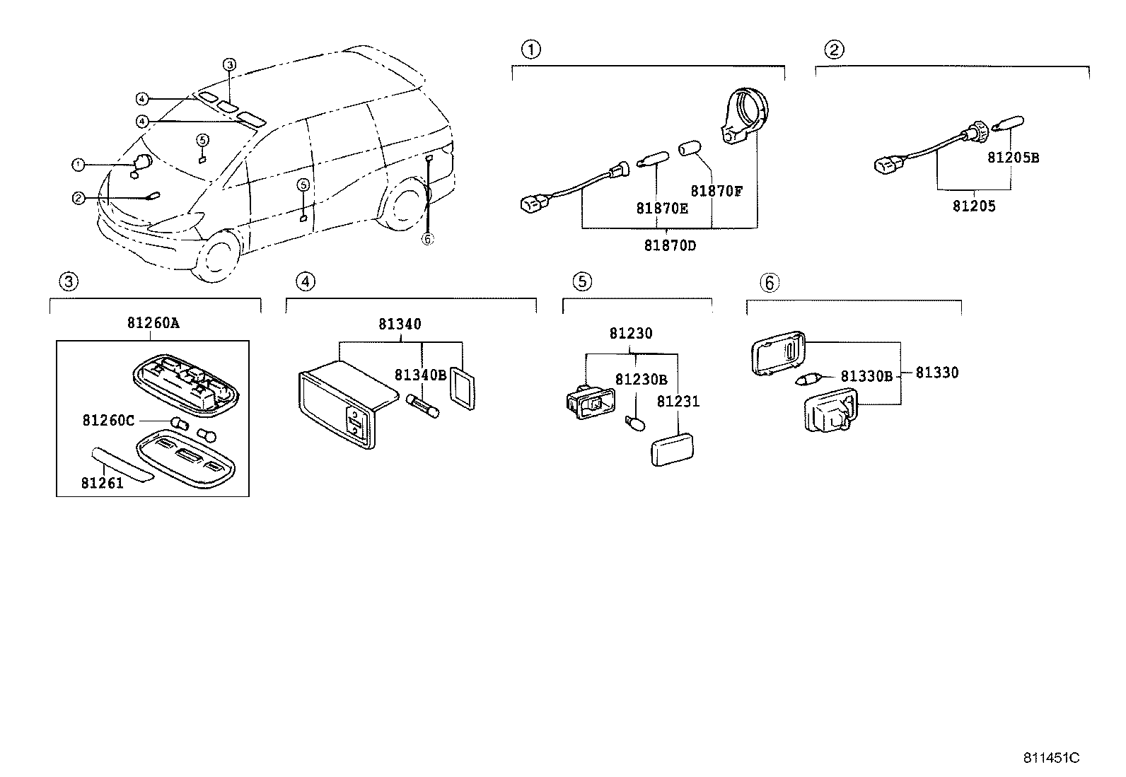 81850-28050 LAMP SUB-ASSY, ASH RECEPTACLE product image