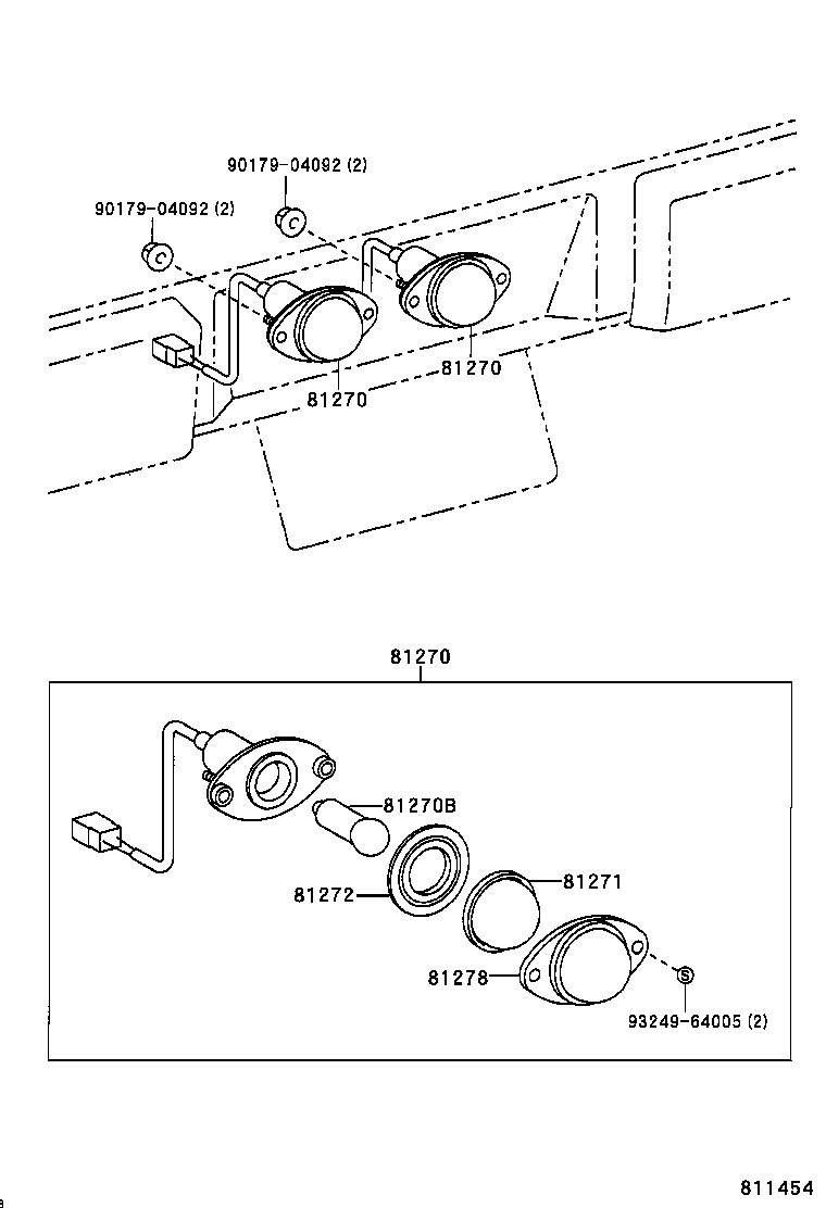 81270-37010 LAMP ASSY, LICENSE PLATE product image