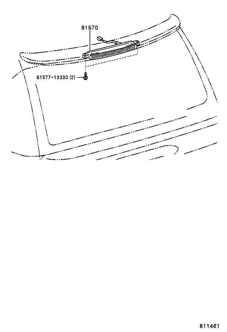 81570-44050 LAMP ASSY, CENTER STOP product image
