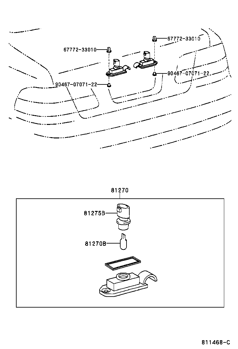 81270-YC040 LAMP ASSY, LICENSE PLATE product image