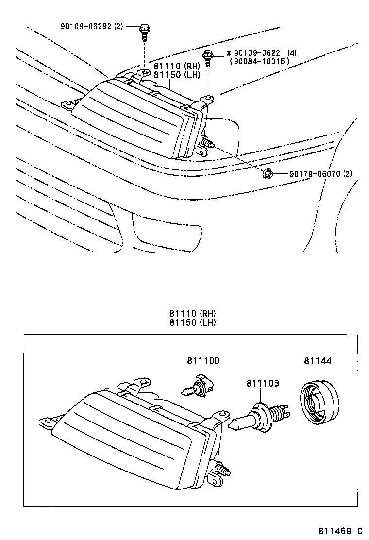 81150-YF010 HEADLAMP ASSY, LH product image