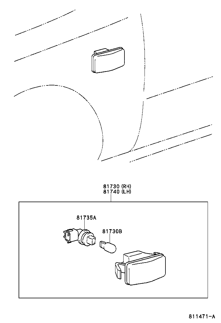 81515-8Y005 SOCKET & WIRE, SIDE TURN SIGNAL LAMP product image