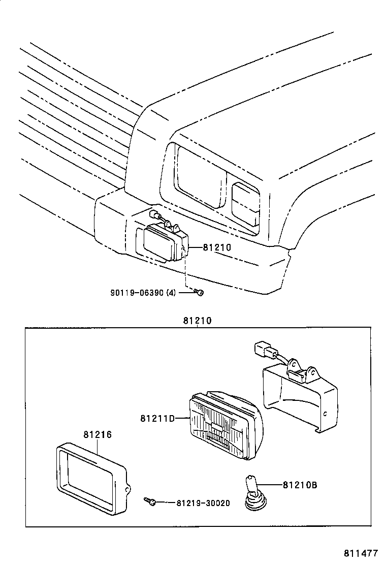 81211-65040 LAMP UNIT, FOG LAMP product image
