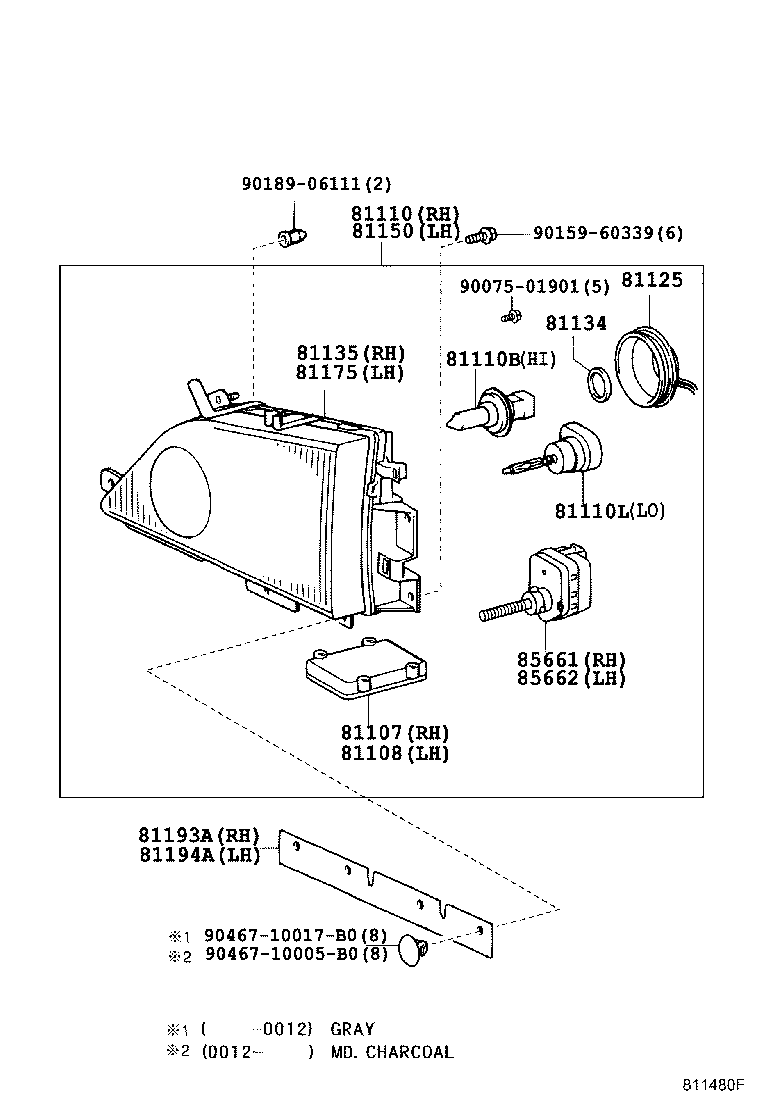 85661-37010 MOTOR, HEADLAMP LEVELING, RH product image