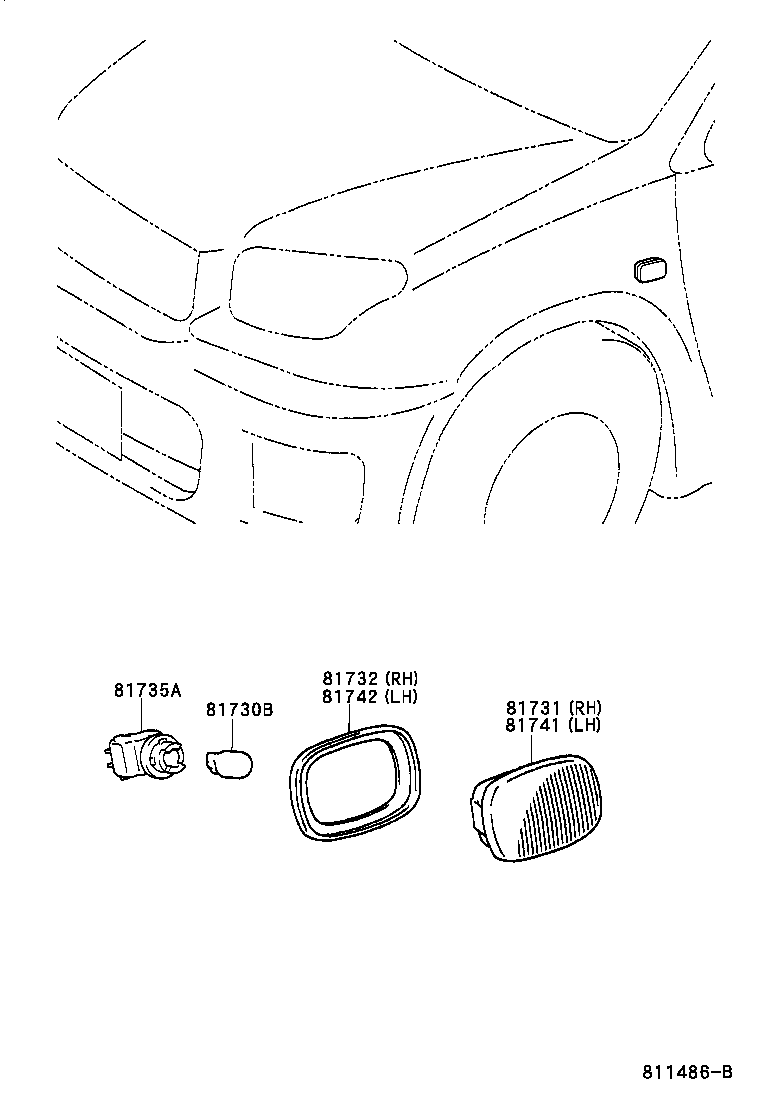 81730-51010 LAMP ASSY, SIDE TURN SIGNAL, RH product image